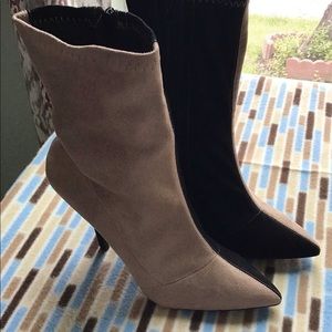 NEW Lulus Harlequin Suede Ankle Boots.  4” Heel